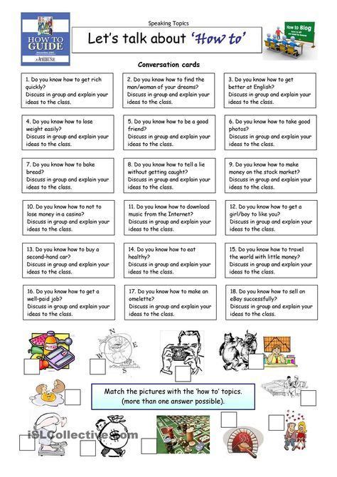 Free Printable Esl Conversation Worksheets