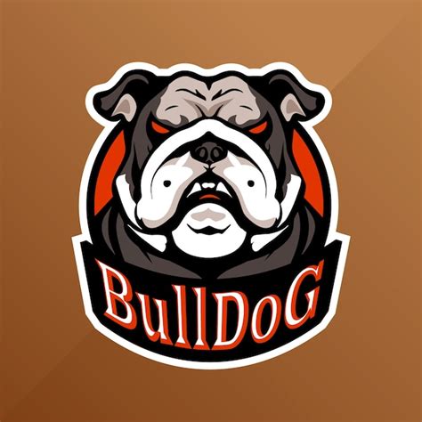 Free Vector Hand Drawn Bulldog Logo Template