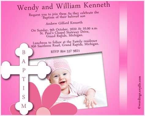 Baptism Invitation Wording Samples Wordings And Messages