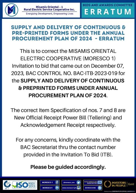 SUPPLY AND DELIVERY OF CONTINUOUS PRE PRINTED FORMS UNDER THE ANNUAL