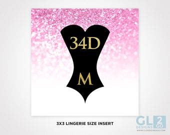 Lingerie Size Insert Bridal Shower Invitation Insert Bride Etsy