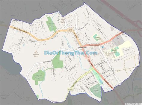 Map Of Newtown Borough Connecticut Thong Thai Real