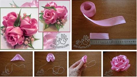 Diy Easy Ribbon Rose Tutorial Pictures Photos And Images For Facebook