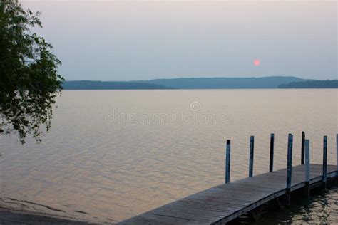 Morning at Elk Lake, Michigan Stock Image - Image of travel, city ...