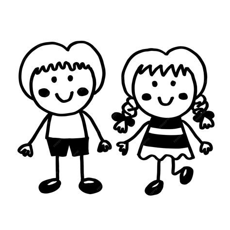 Cute Boy And Girl Cartoons