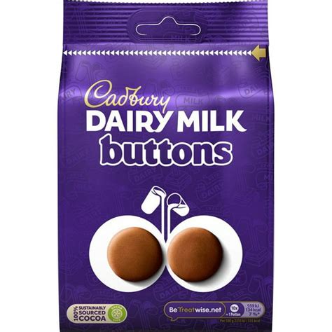 Cadbury Dairy Milk Giant Buttons Chocolate 119g Bag