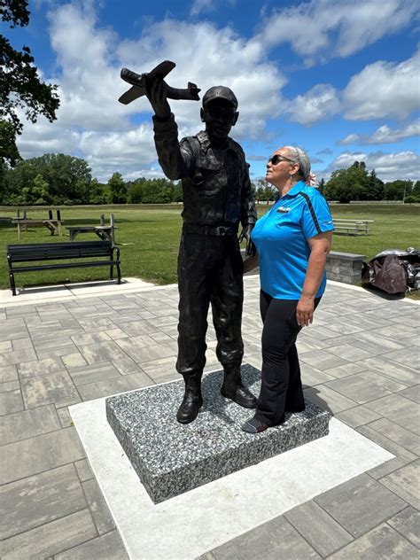 Mayor Unveils Statue Dedicates Plaza Honoring Tuskegee Airman And War