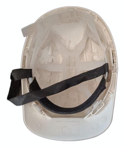 Abs White Industrial Safety Helmet For Head Protection Size Medium