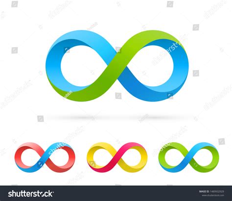 Symbol Infinity Art Info Color Set Stock Vector (Royalty Free ...