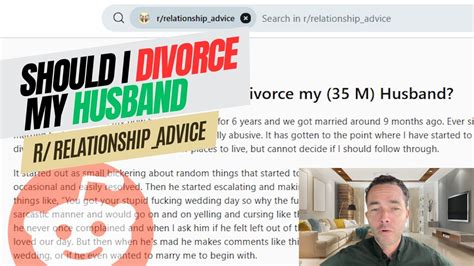 Should I Divorce My Husband Relationship Coach Reacts To Reddit