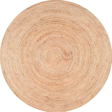 NuLOOM Rigo Chunky Loop Jute Tan 7 Ft Round Rug TAJT03 R707 The Home