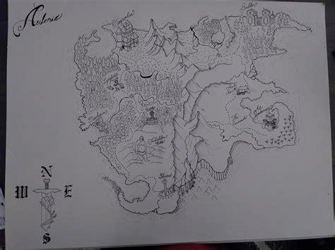 2 best u/evanbergen images on Pholder | [Art] Hand drawn world map for my D&D 5e campaign!