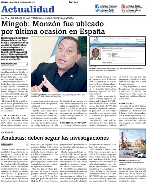 CICIG Versión antigua 20 abril 2015 Reporte de medios del