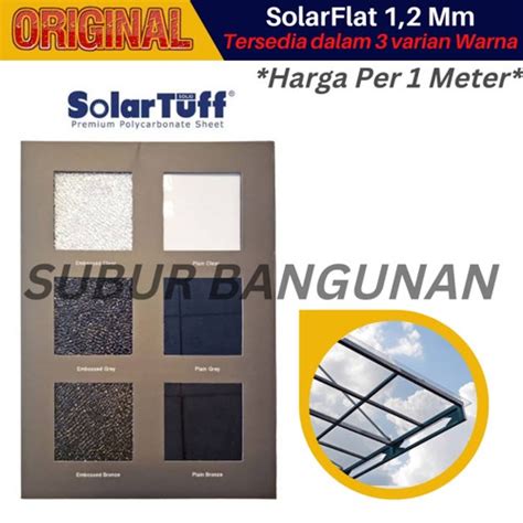 Jual Solarflat SolarTuff Solid Atap Kanopi Polycarbonat Murah 1 2 Mm