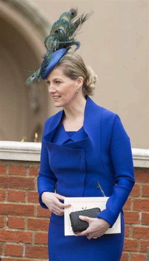 Sophie Countess Of Wessex Wearing An Electrifying Royal Blue Dress And