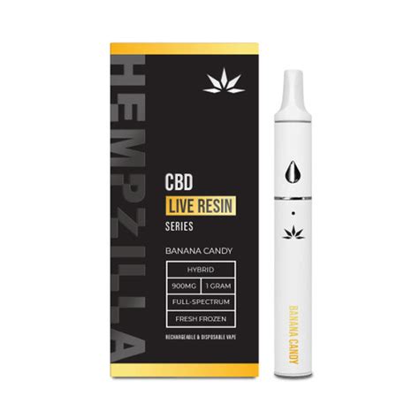 Hempzilla Full Spectrum Cbd Live Resin Disposable Vape Pen The Calm Leaf