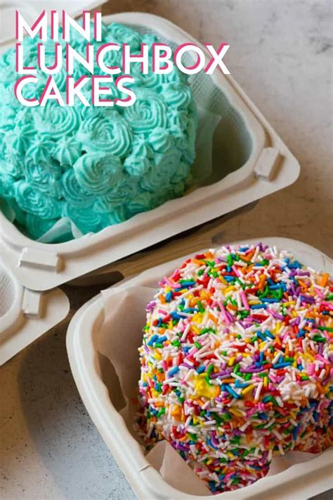 Mini Lunch Box Cakes With Whipped Cream Frosting Recipe Box Cake