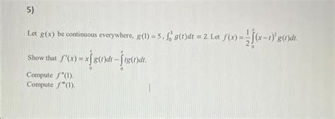 Solved 2 Let Y′′ A2y F X Y 0 0 And Y′ 0 0 Be The Given