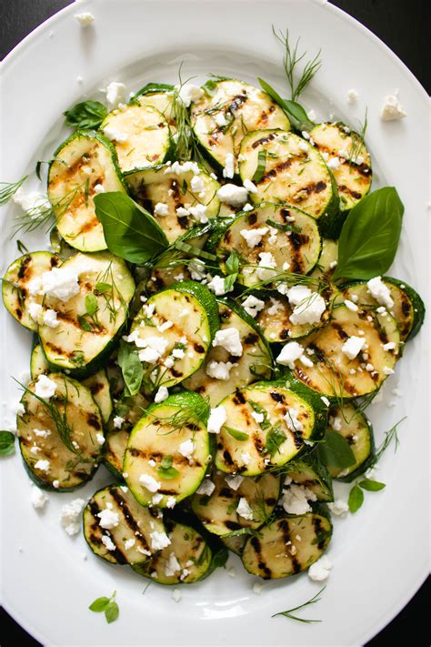 Grilled Zucchini With Feta Cheese The Delicious Plate