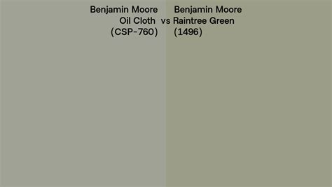 Benjamin Moore Oil Cloth Vs Raintree Green Side By Side Comparison