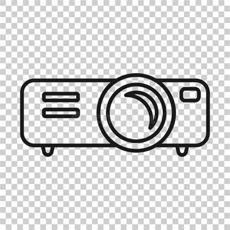 Icono Video De La Muestra Del Proyector En Estilo Transparente Ejemplo
