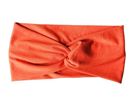 Burnt Orange Twisted Knot Headband Soft Stretchy Yoga Fitness Etsy