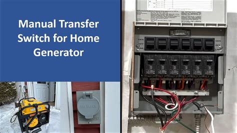 Manual Transfer Switch For Home Generator Install Reliance Controls Youtube