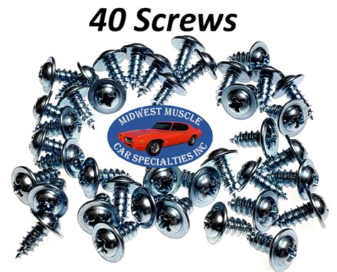 Ford Wheel Well Opening Molding Trim Screws Mustang Torino Fairlane Ltd