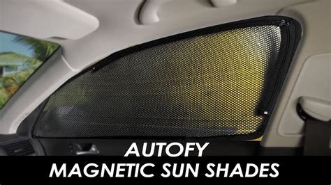 Autofy Magnetic Mesh Fabric Window Shades With Zipper For All Cars