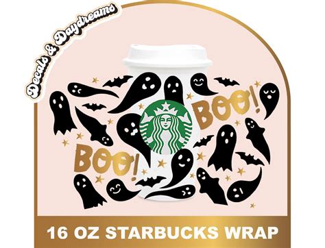 Boo Ghost Oz Starbucks Cup Svg Halloween Starbucks Svg Ghost