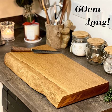 Extra Large Live Edge Oak Chopping Board James Martin Style Etsy Uk