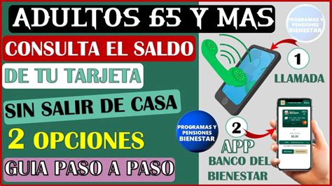 ADULTO MAYOR Te brindaremos Información de Cómo consultar el saldo de