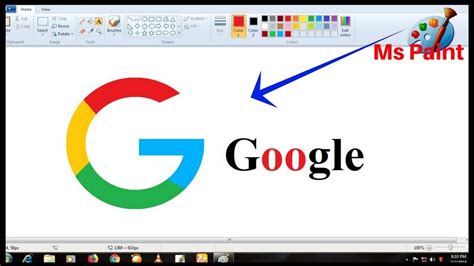 Ms Paint Drawing How To Draw Google Logo In Ms Paint YouTube