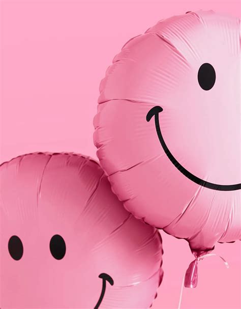 Pink Smiley Balloons (Set of 2)