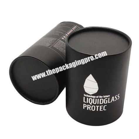 Luxury Black Paper Tube Box Packaging Wholesale For Tea Biodegradable