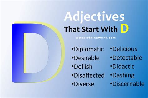 Adjectives Starting With D To Describe A Person Archives