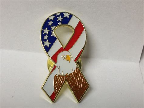 U.S. Flag & Eagle Ribbon Lapel Hat Pin New - Gettysburg Souvenirs & Gifts