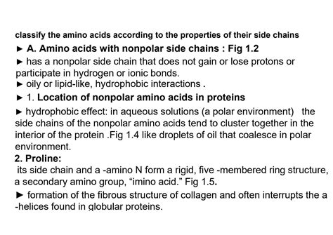 Solution Biochemistry Protein Structure And Function Amino Acids