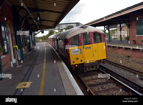 An Island Line Main Line Railway Train On The Isle Of Wight Uk Using An