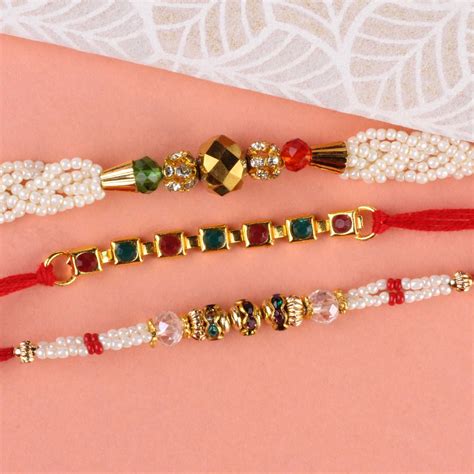 Set Of Three Exclusive Rakhis Best Price Tacrossindia