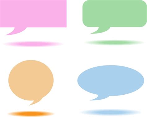 Set Of Empty Dialogs Boxes Speech Bubbles Vector Image