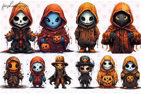 Horror Halloween Clipart Illustration Graphic by FonShopDesign ...