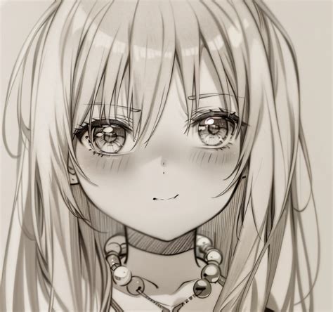 anime girl  long hair  necklace  necklace  neck seaart ai