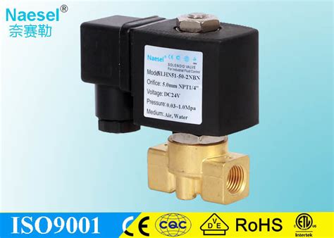 Low Voltage Direct Acting Solenoid Valve 2 2 Way 6w Power Miniature Size