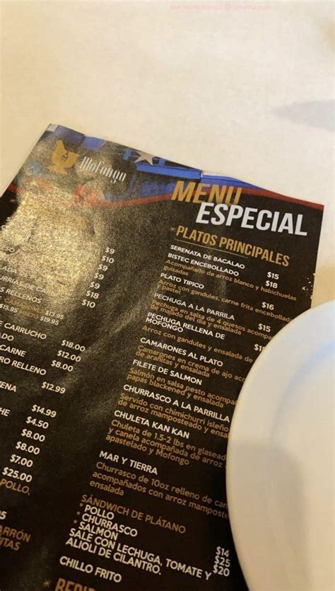 Online Menu of Mofongo Restaurant, Miami, Florida, 33135 - Zmenu