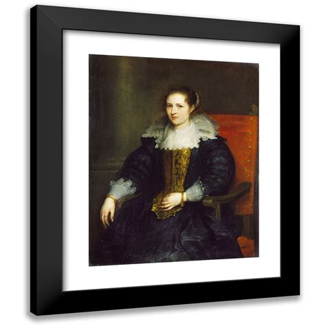 Anthony Van Dyck X Black Modern Framed Museum Art Print Titled