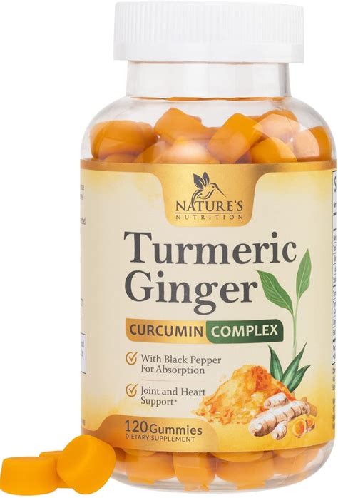 Turmeric Ginger Gummies Vegan Turmeric Curcumin Gummy With 95