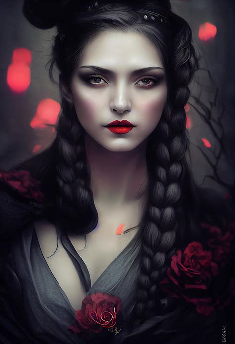 Female Vampire High Fantasy Digital Art By AJ Etheridge Fine Art America