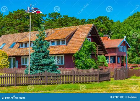 Colorful House At Lithuanian Village Nida Stock Image Image Of