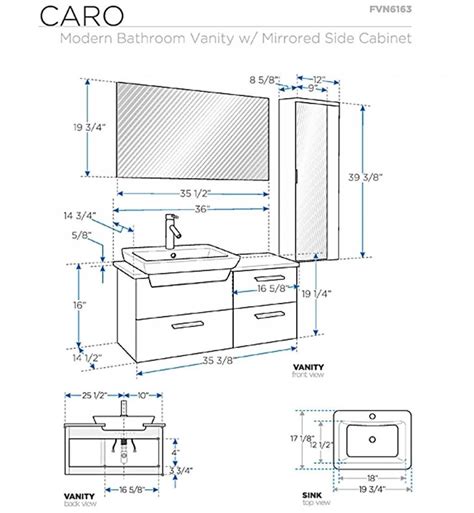 Bathroom Vanity Dimensions Cabinets / What S The Standard Depth Of A Bathroom Vanity - They can ...